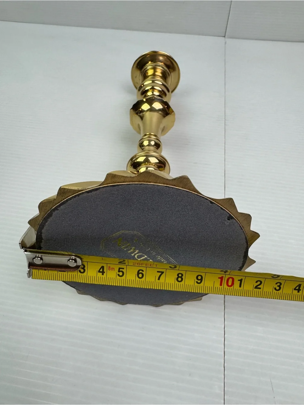 VTG Baldwin Solid Brass Candlesticks Pair Swirl Base Queen Ann USA 9” W/ Inserts
